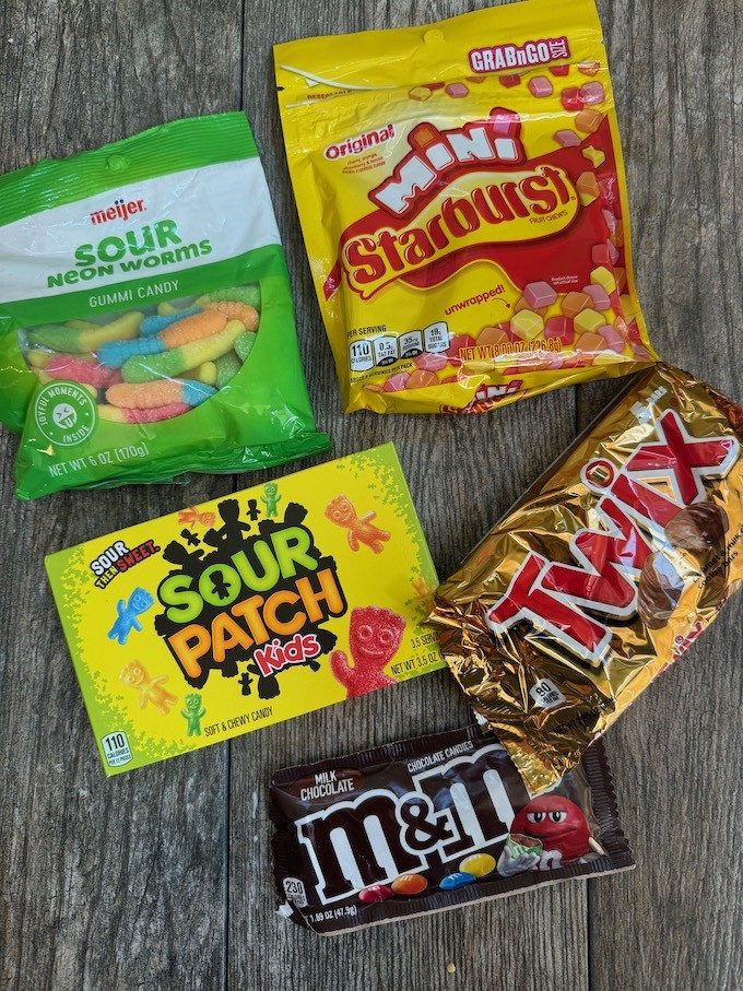 road trip snacks - candy