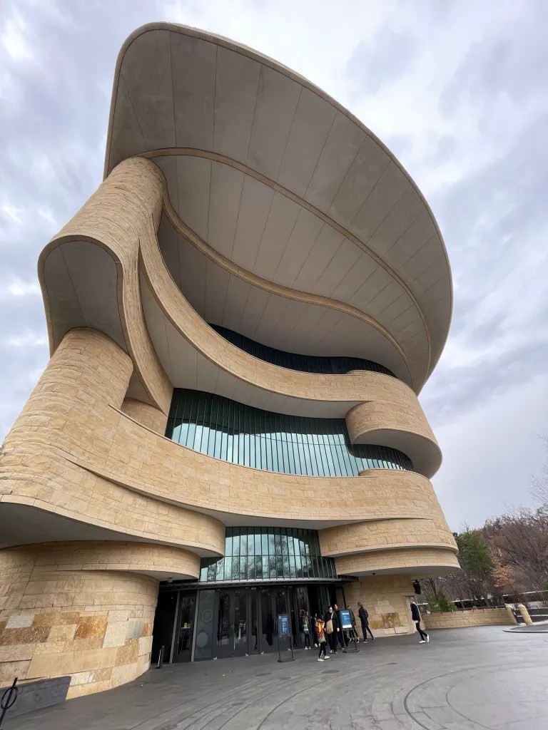 Pottery exhibit at the National Museum of the American Indian, showcasing Native American art and cultural artifacts in Washington DC