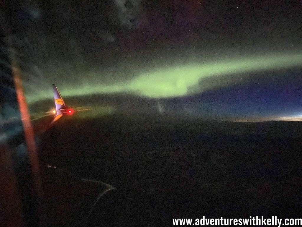 Another view of the Aurora Borealis illuminating the night sky.