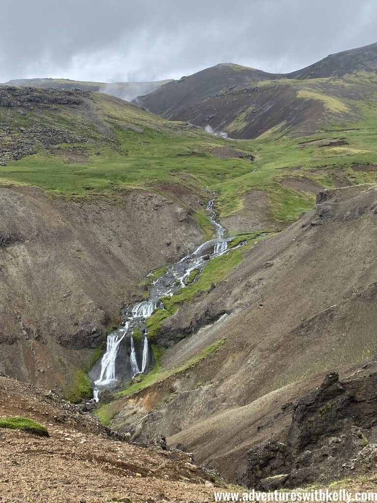 Sheep grazing peacefully in the Reykjadalur Valley.