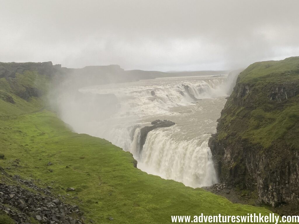 Another perspective of the breathtaking Gullfoss waterfall.