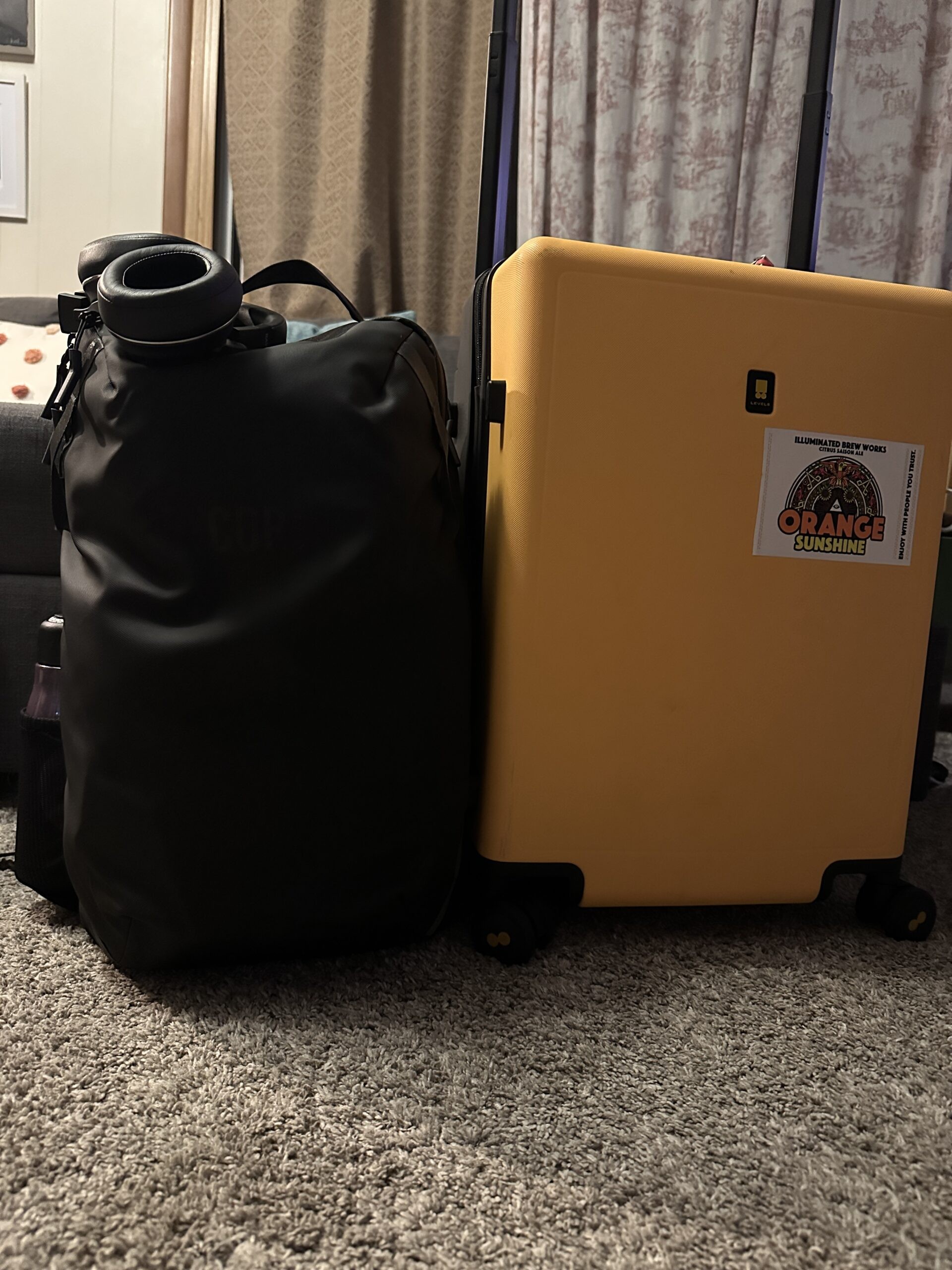 Cor Surf and Level 8 luggage ready for travel