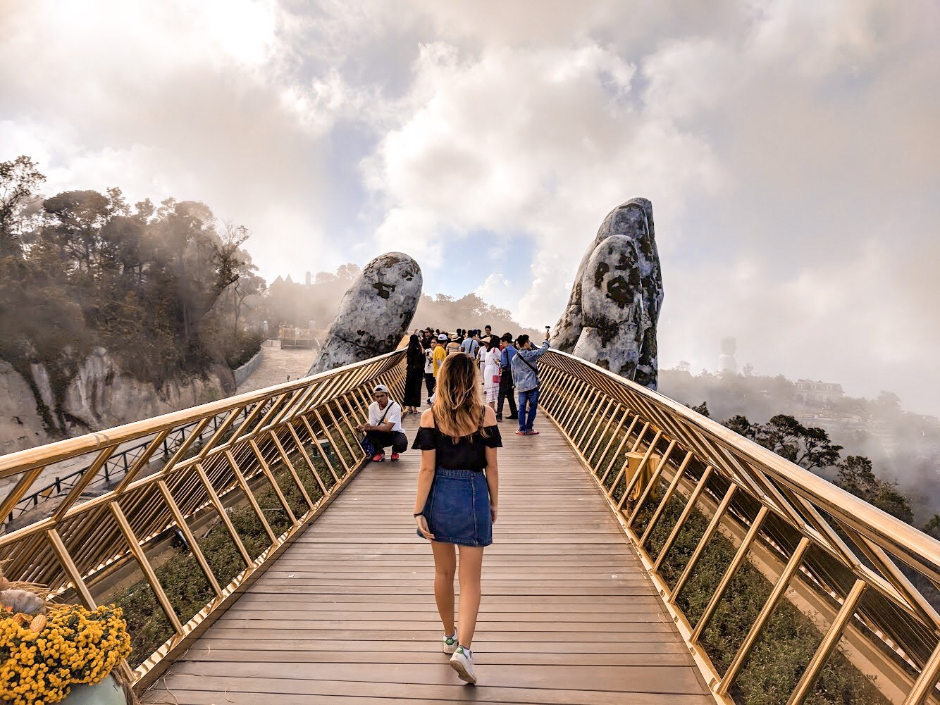 Discovering the unique Golden Bridge and French Village in Ba Na Hills near Da Nang