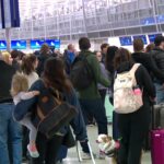 Live view of MSP Airport showcasing holiday travel delays and passenger congestion at Minneapolis-St. Paul International Airport during peak holiday travel season.