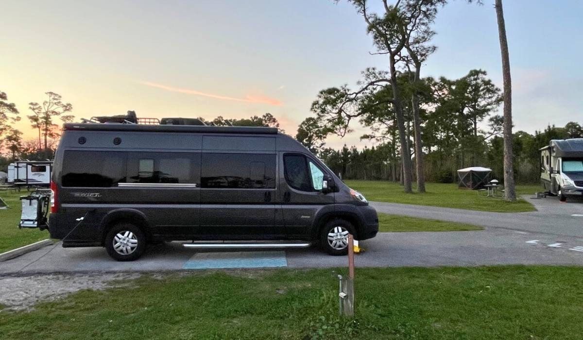 A modern Jayco Swift travel trailer showcasing different models within a brand