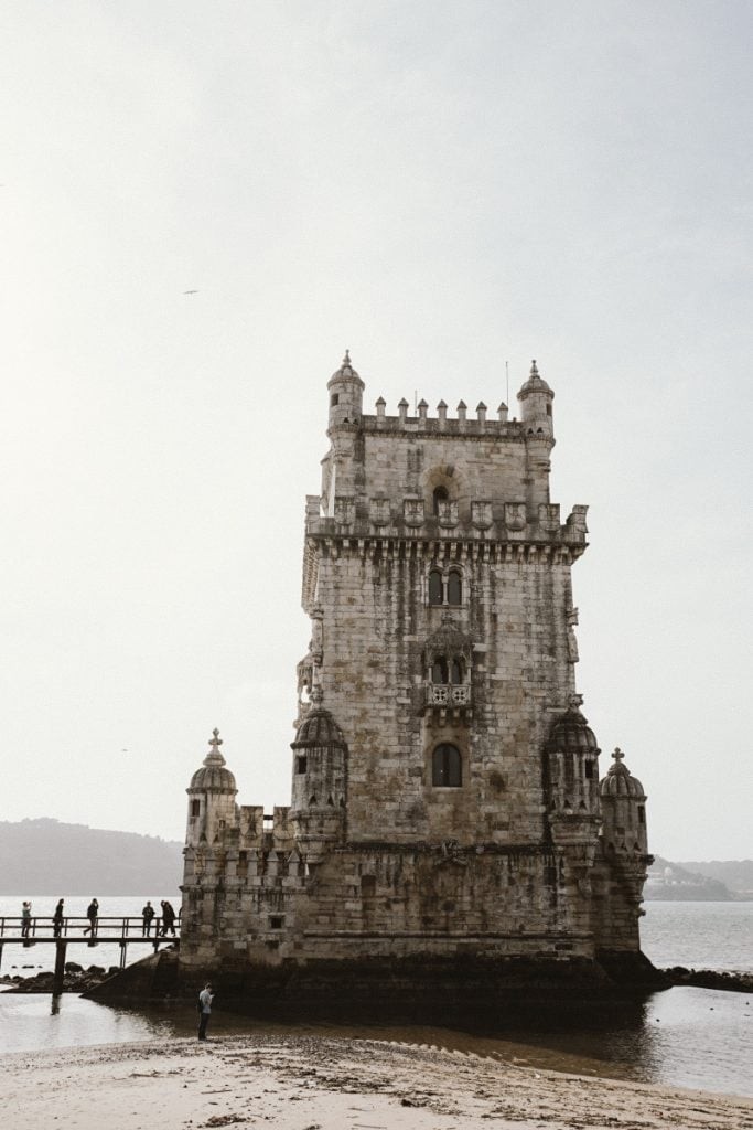 Belem Tower Reflecting on the Tagus River in Lisbon