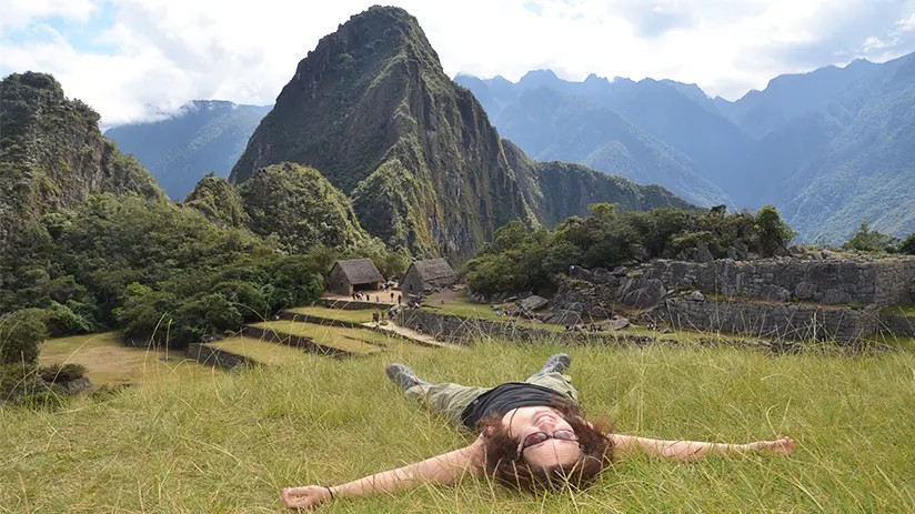 Image of a hotel or resting area near Machu Picchu, suggesting accommodation options