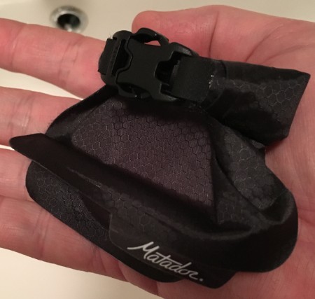 My Matador-FlatPak soap bag with my partly used soap