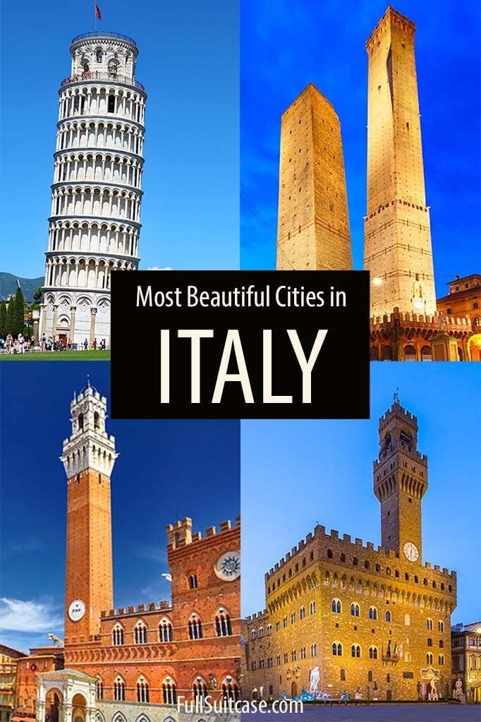 Collage of most beautiful cities of Italy