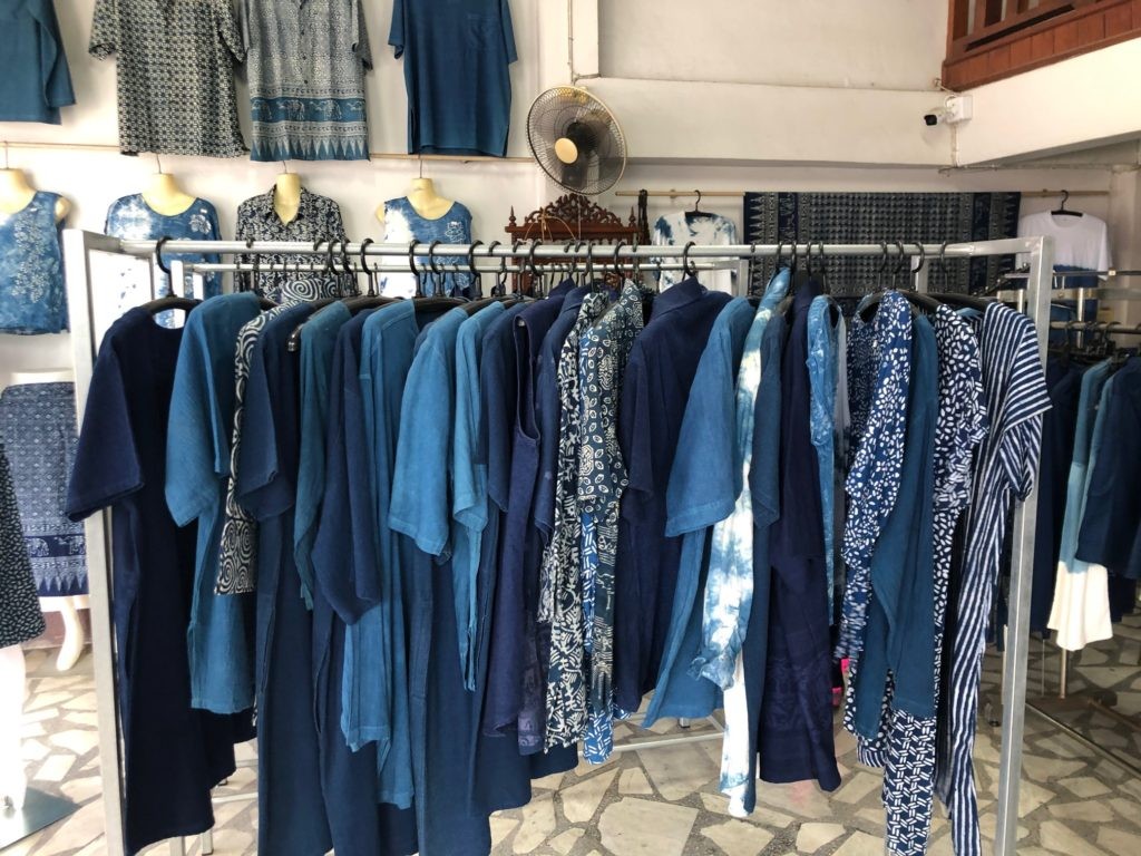 Indigo-dyed clothing in Na Ku Ha, Phrae.