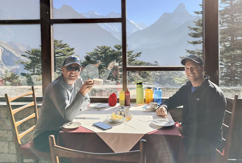 Luxury lodge trek in the Everest region of Nepal, a premium travel spot offering high-altitude adventures and stunning mountain scenery.