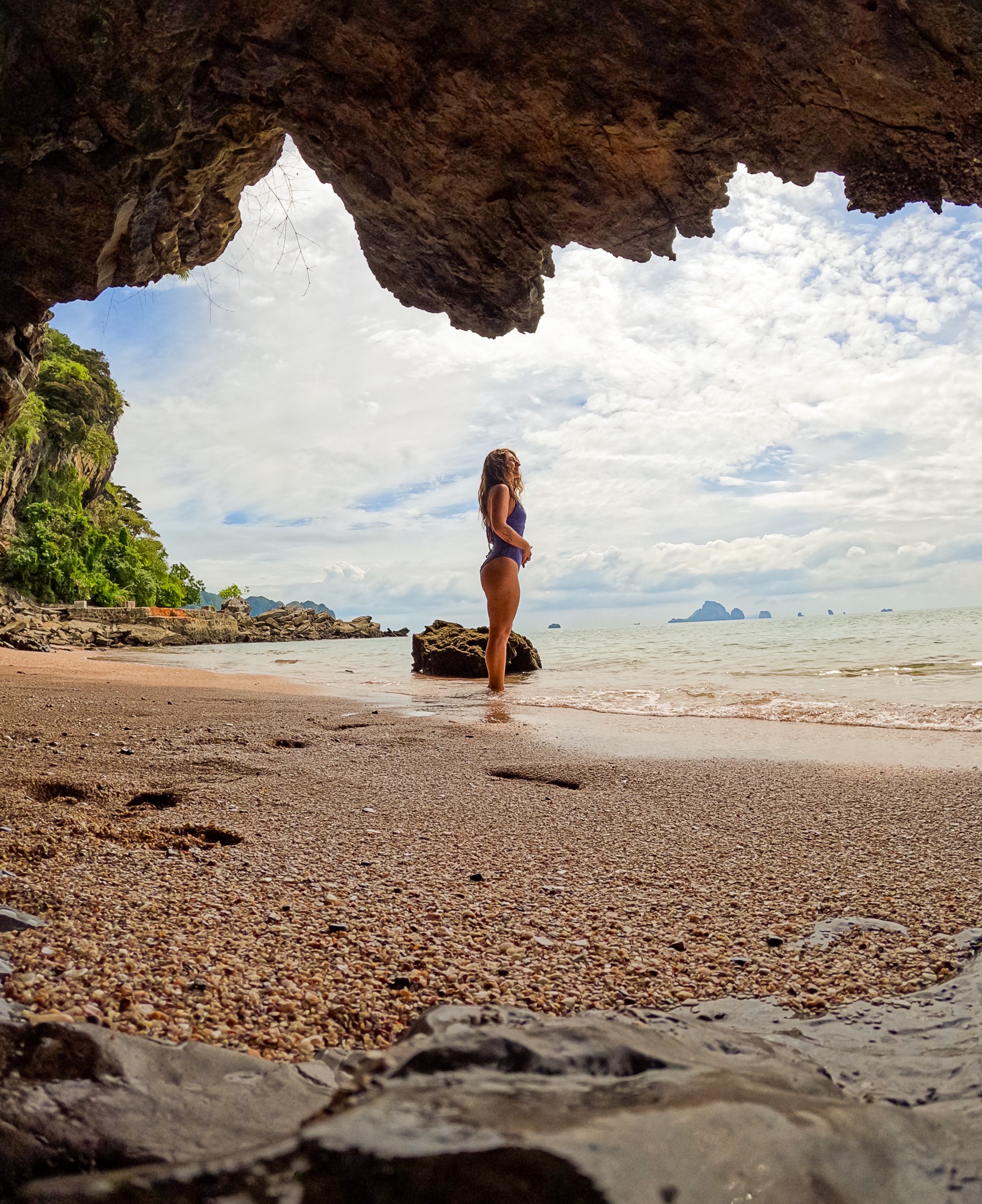 Noppharat Thara Beach at low tide in Krabi, Thailand