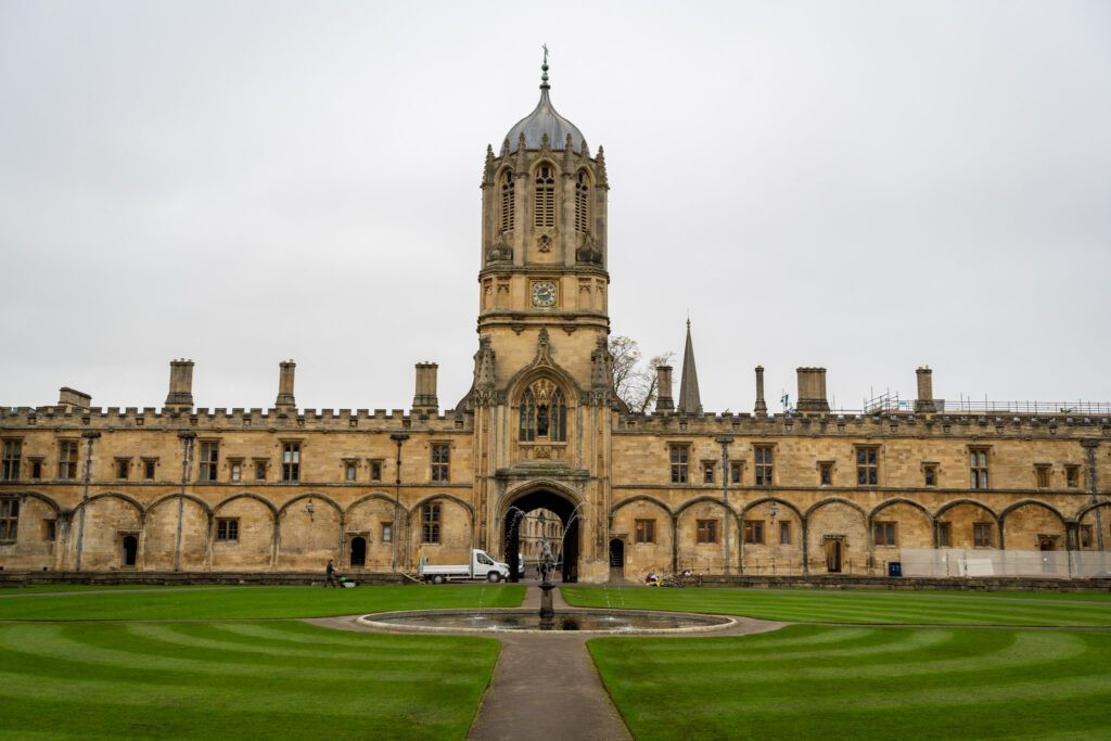 The Radcliffe Camera and Bodleian Library in Oxford, UK, showcasing classic Oxford University architecture