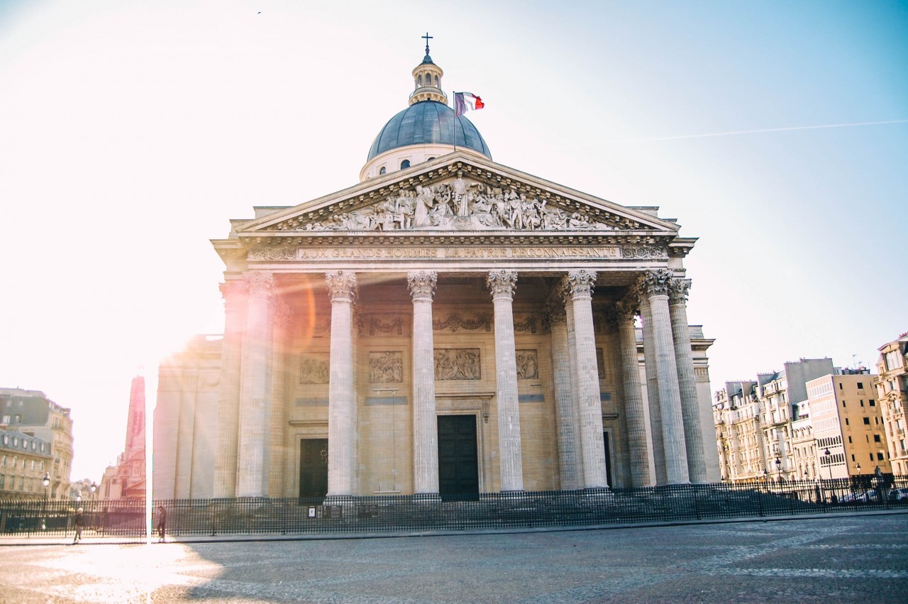 The majestic dome of the Panthéon, a symbol of French history and culture.