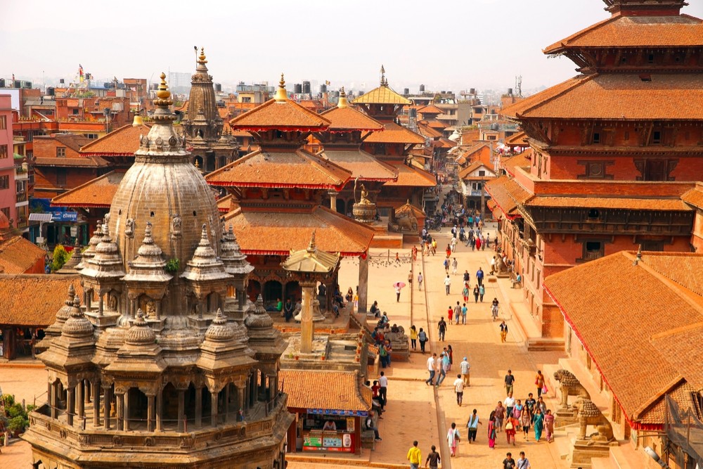 Durbar Square in Patan village Nepal