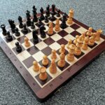 Wooden magnetic folding travel chess set from House of Chess, recommended for quality and portability by forum users.