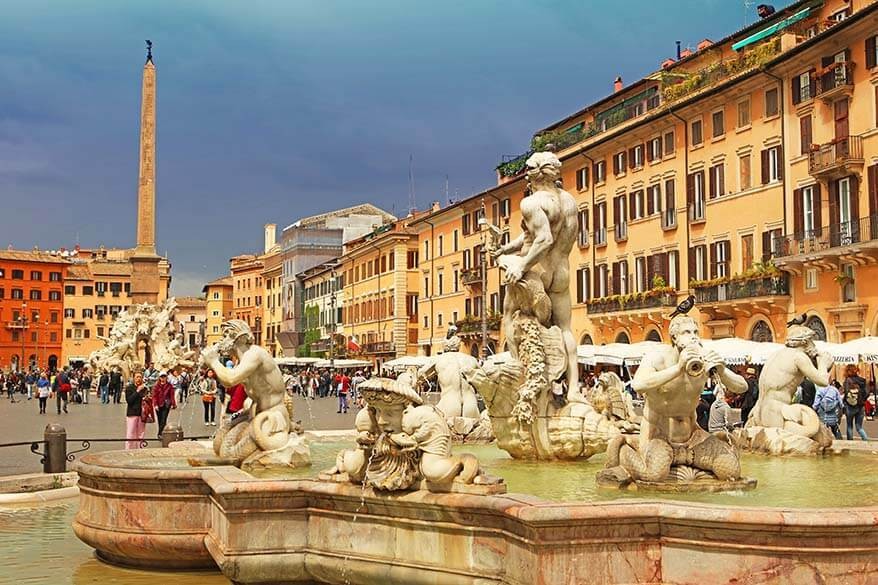 Piazza Navona, a vibrant Baroque square in Rome, Italy