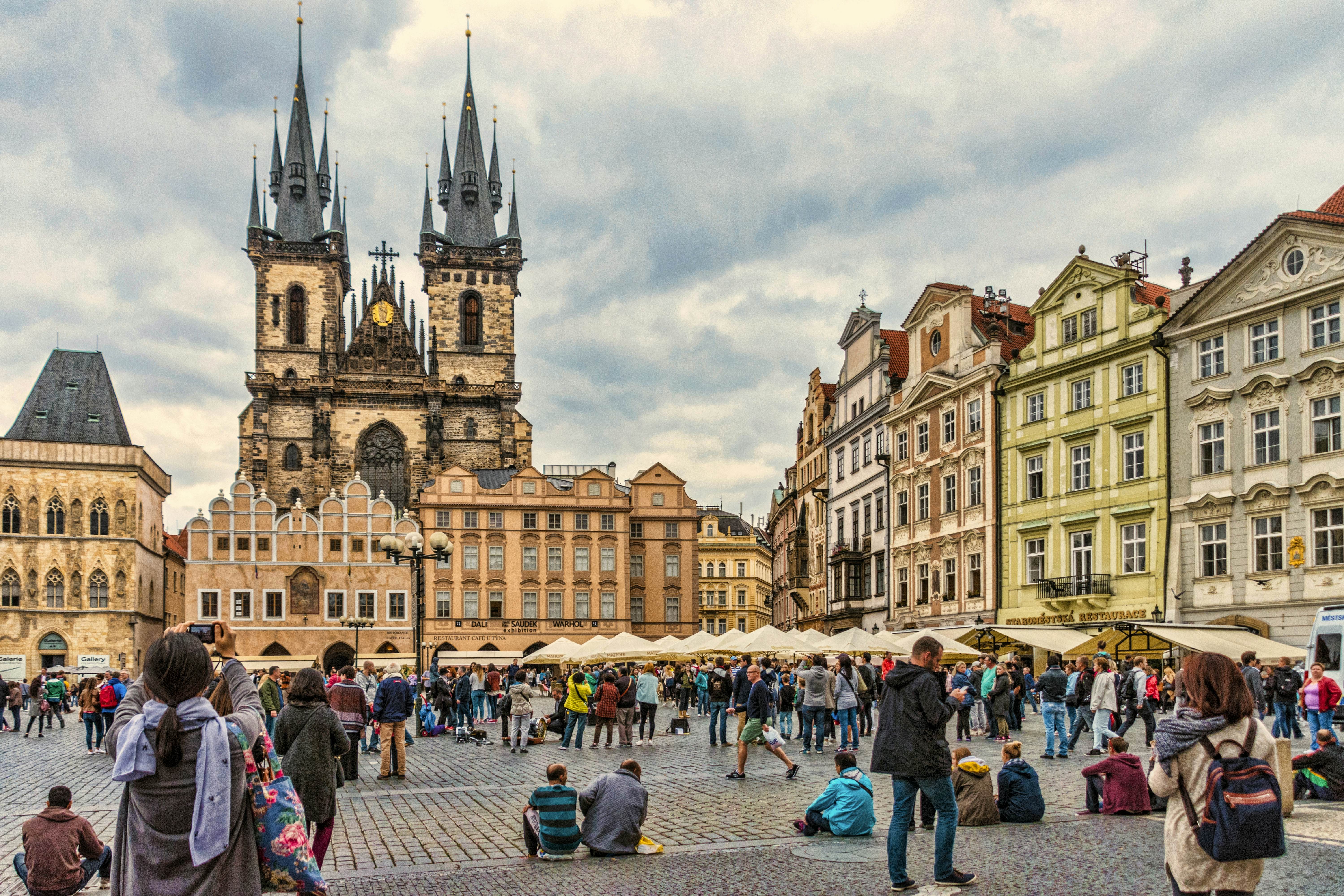 Prague Old Town Square with Church of Our Lady before Týn