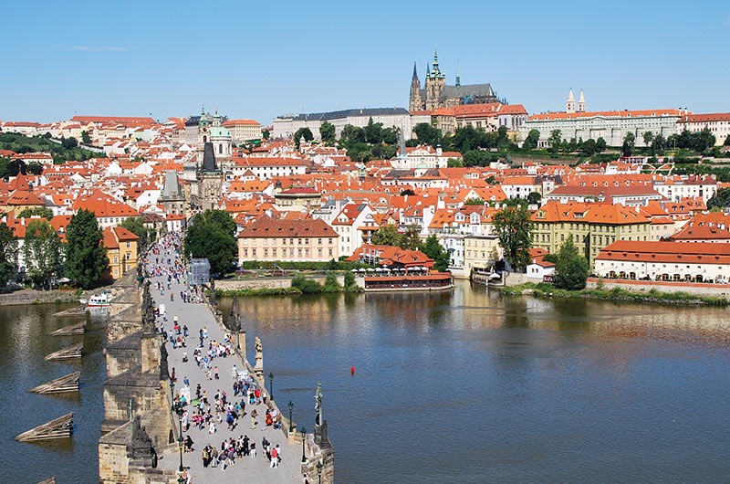 Iconic Charles Bridge in Prague, Czech Republic