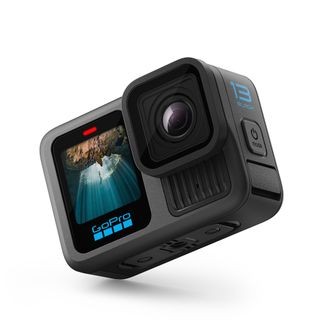 The GoPro Hero 13 Black action camera is shown against a white background, ready for adventure.