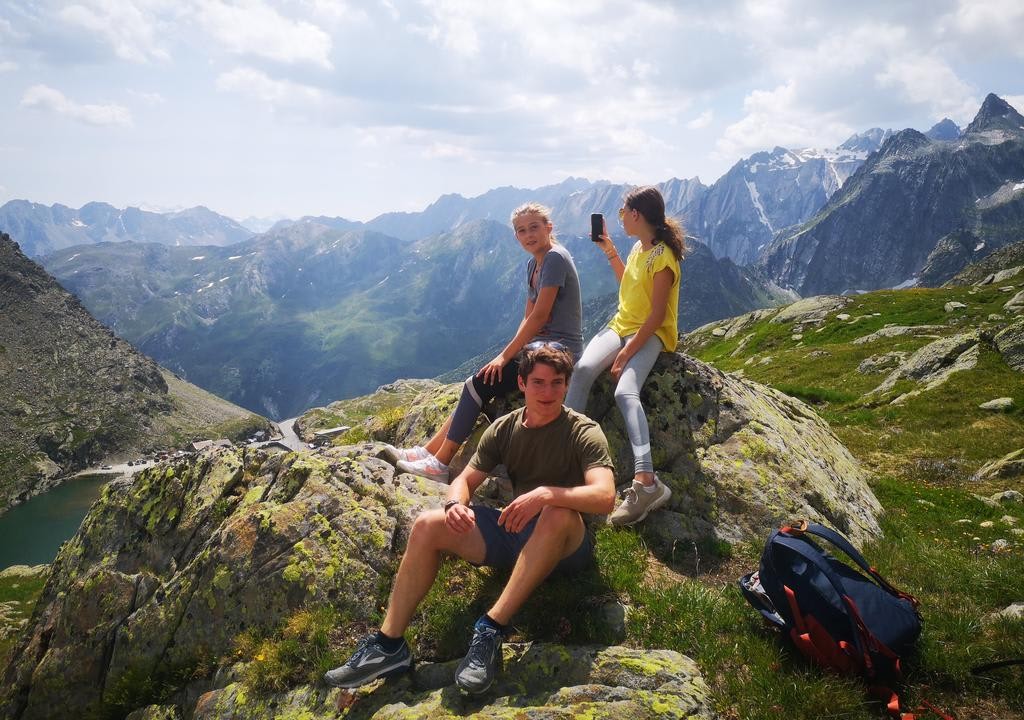 Making friends through work exchange in Swiss mountains.