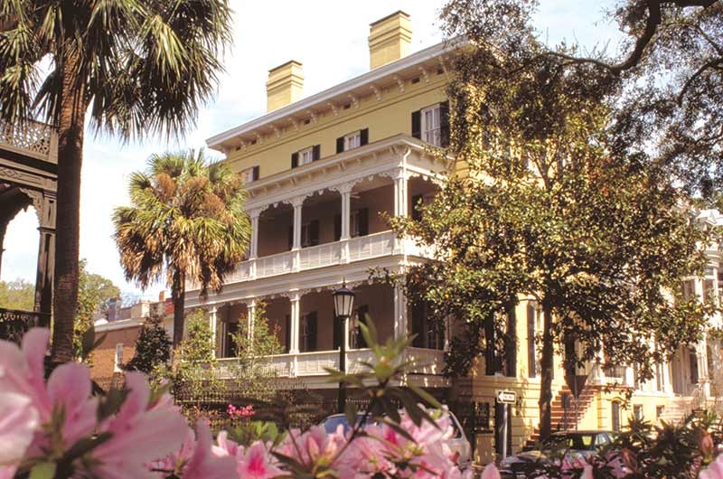 Historic architecture in Savannah, Georgia, USA