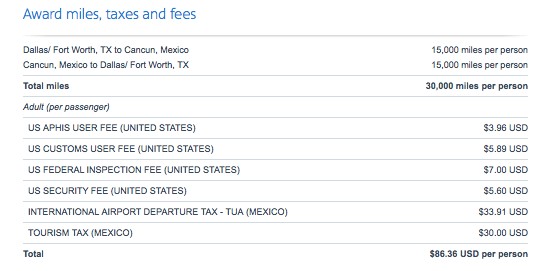 American Airlines flights with Chase points