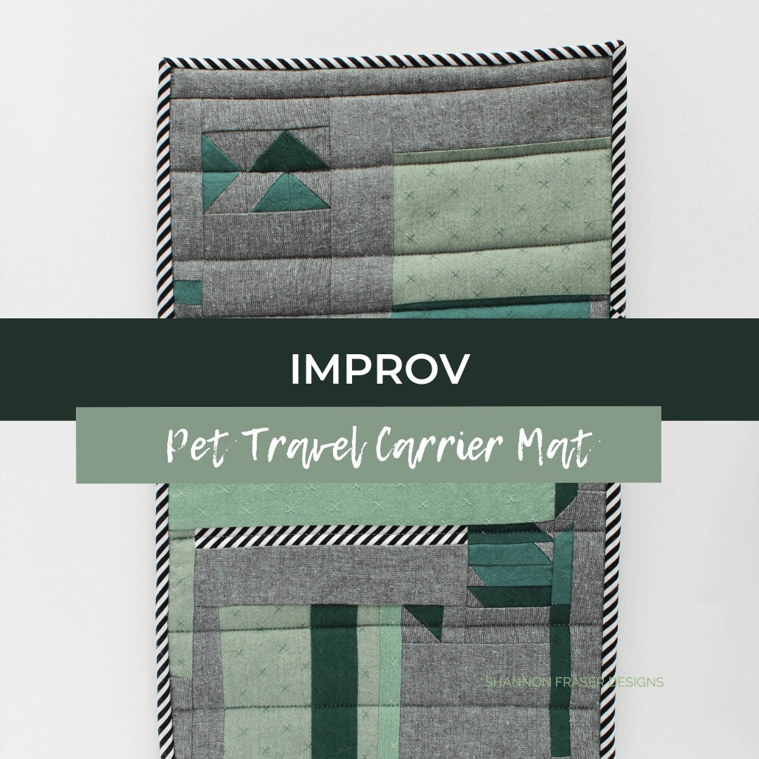 Improv quilted pet travel carrier mat by Shannon Fraser Designs. Bring comfort to your pet