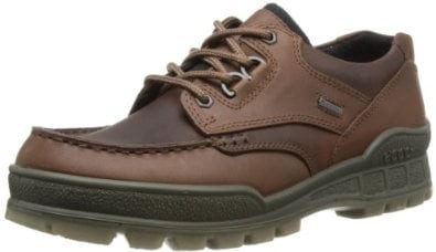 Pair of mens brown leather Ecco Track II Low travel shoes