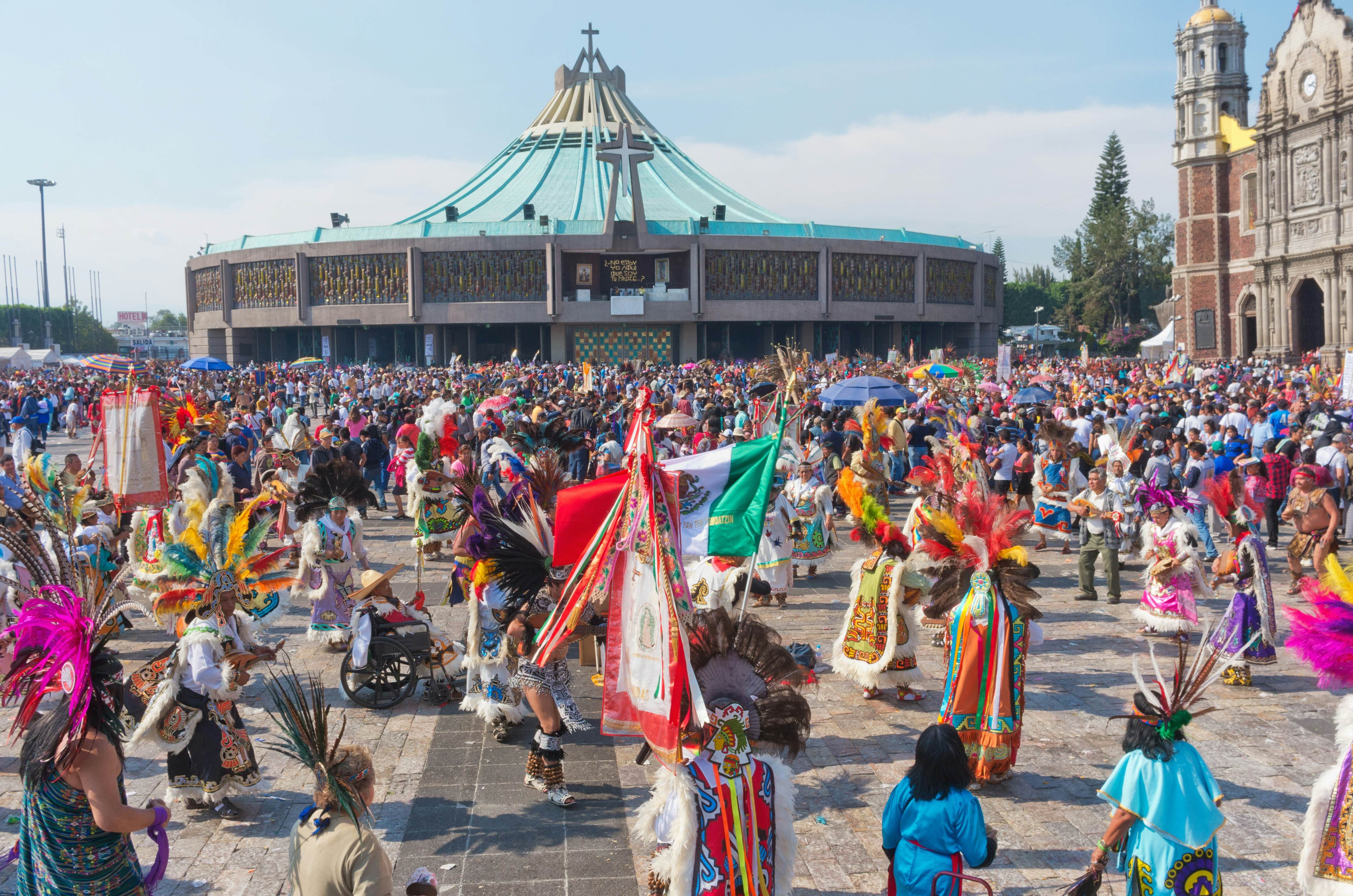 Devotees gather at the Basilica of Guadalupe in Mexico City to celebrate the Virgin of Guadalupe feast day.