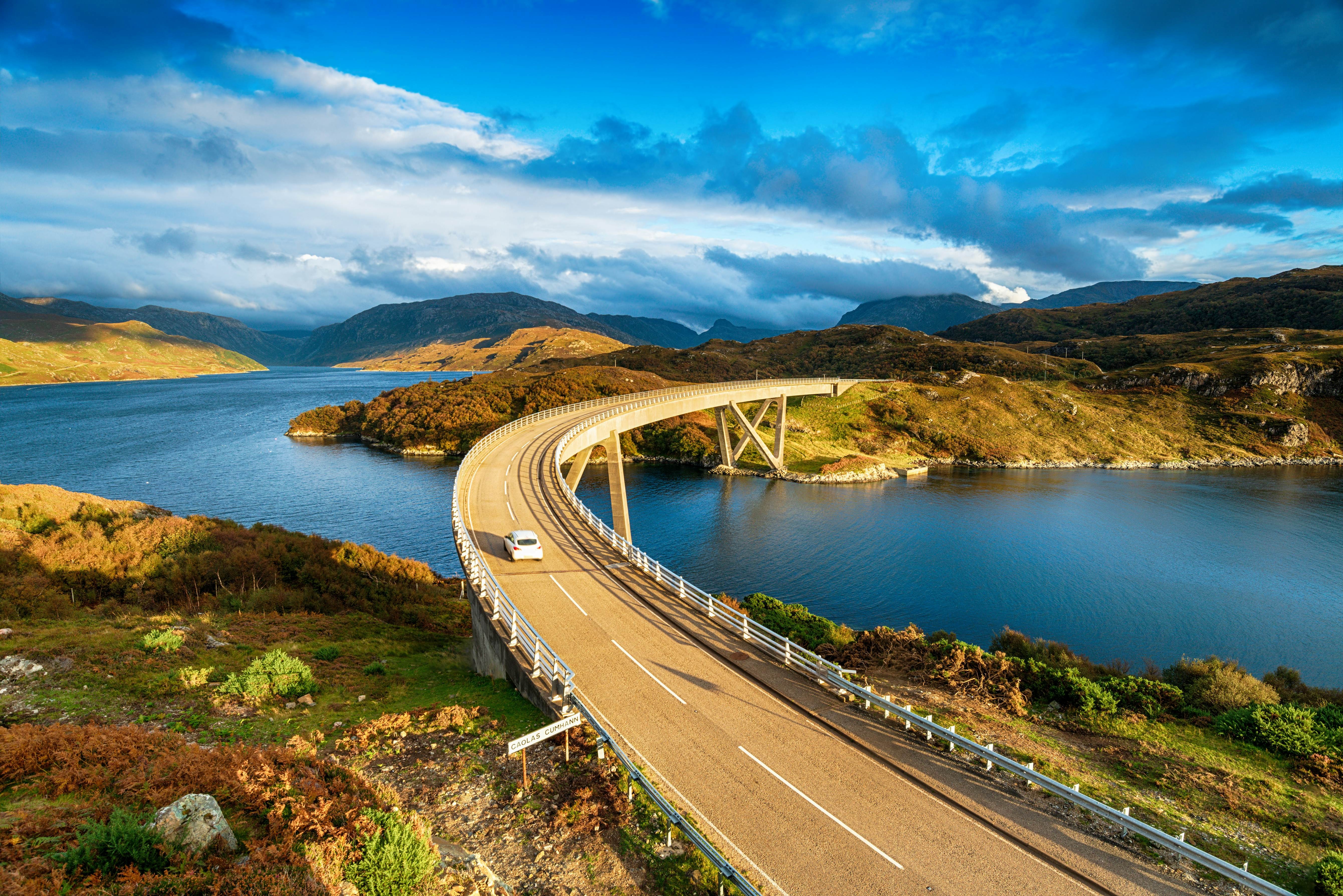 The Kylesku Bridge spanning Loch a