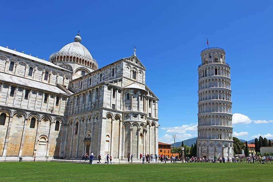 Square of Miracles in Pisa, Italy, featuring the iconic Leaning Tower