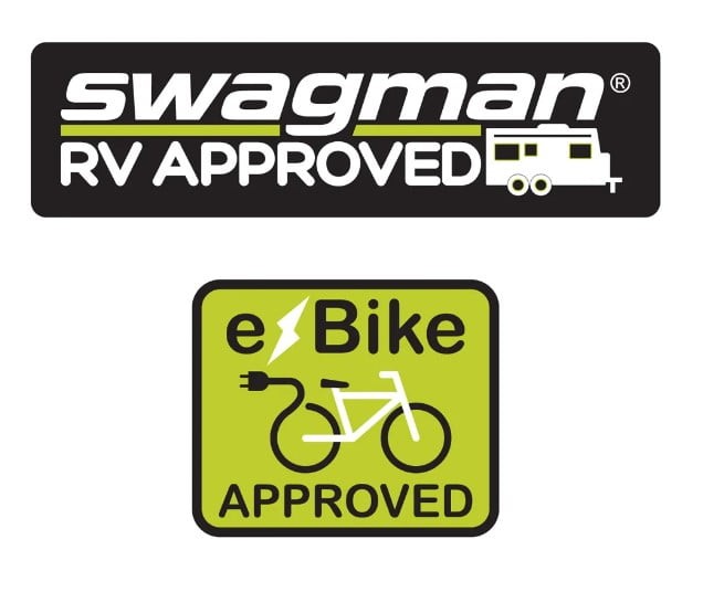 Swagman RV-approved bike rack, highlighting the importance of RV-specific certification.