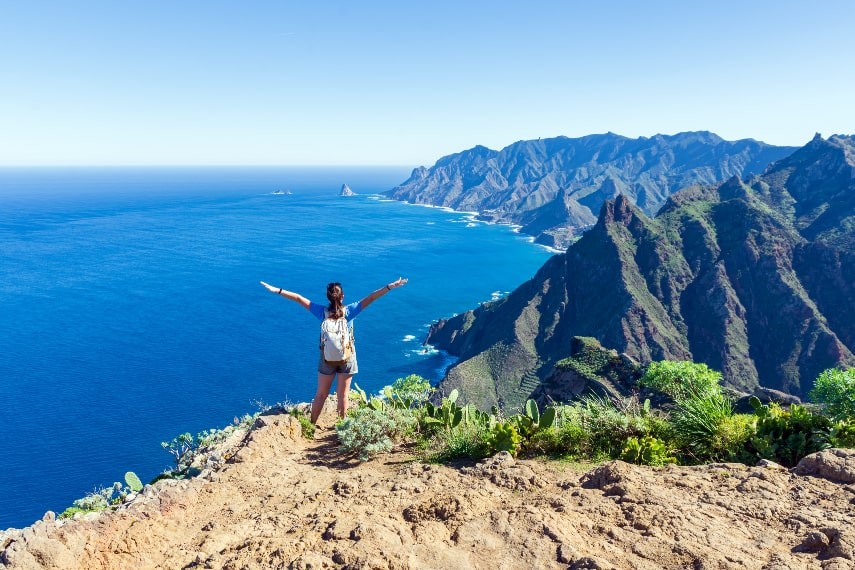 Volcanic landscape of Tenerife, Canary Islands, a unique warm destination for February