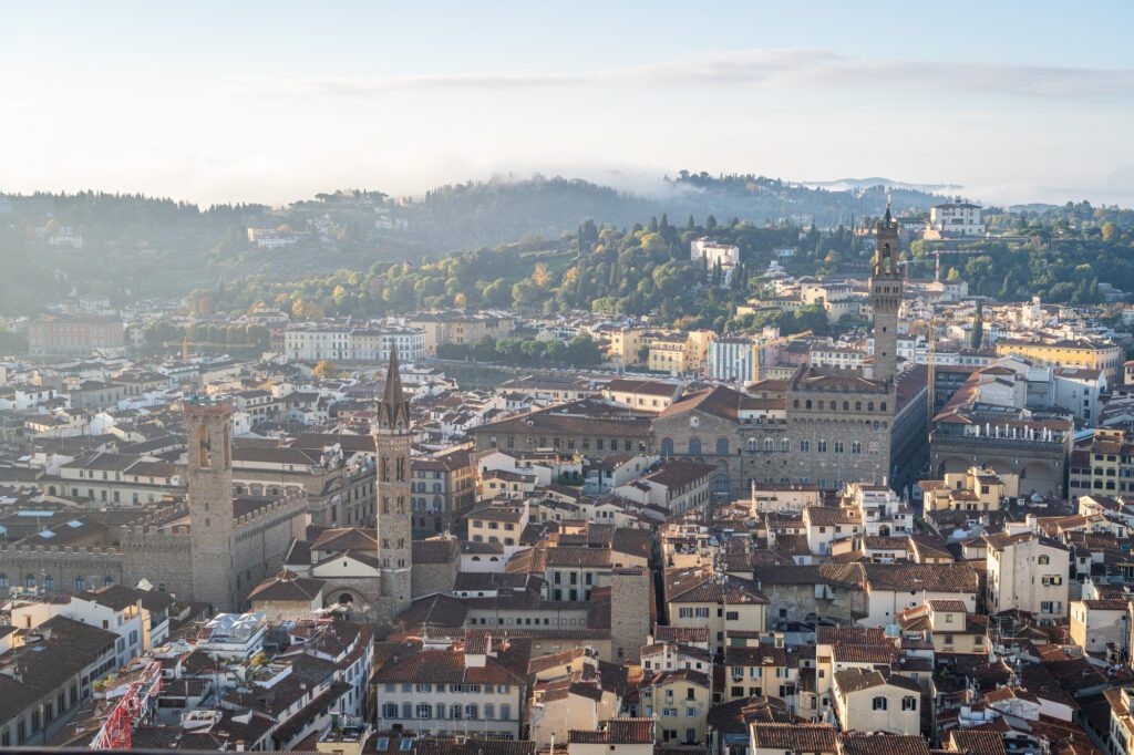 Panoramic view from the top of the Duomo in Florence