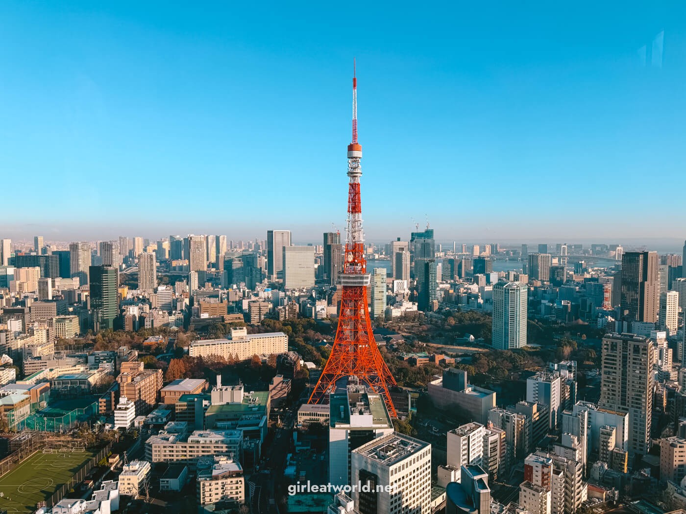 Tokyo Tower from Azabudai Hill Skylobby