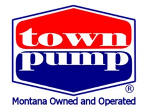 Town Pump Logo Showcasing Montana Roots and Service Excellence