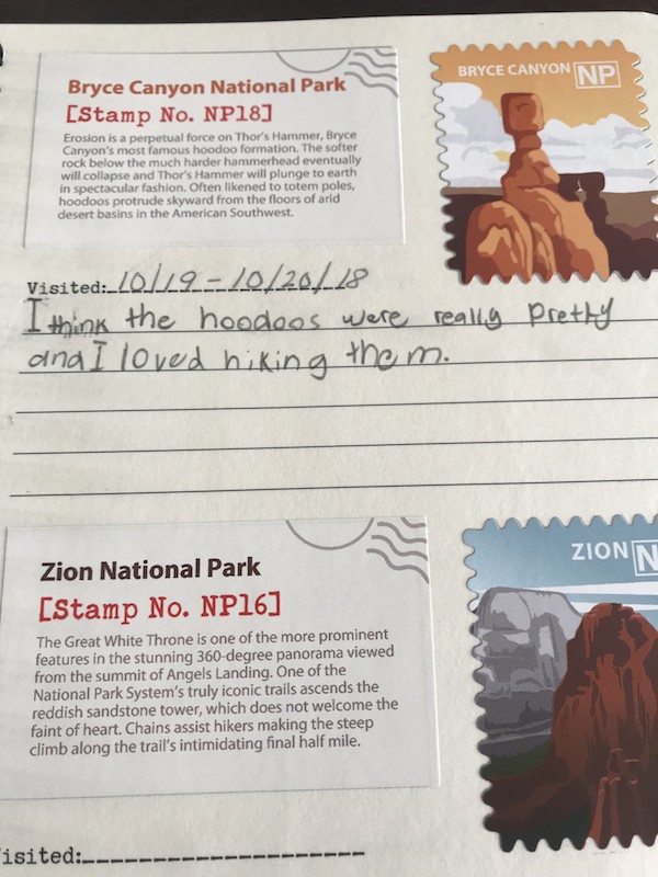 Travel Stamps U.S. National Parks Journal cover featuring park imagery and journal format