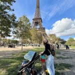 Thule Shine stroller in use on European cobblestone streets