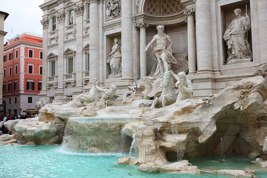 The iconic Trevi Fountain in Rome, Italy