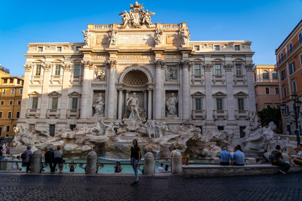 Trevi Fountain in Rome in the early morning light