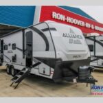 Exterior view of a New 2025 Alliance RV Delta 252RL Travel Trailer for sale in Odessa, Texas, showcasing its modern design and towability.