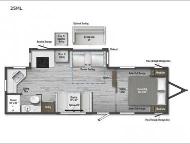 Winnebago Access 25ML Floorplan