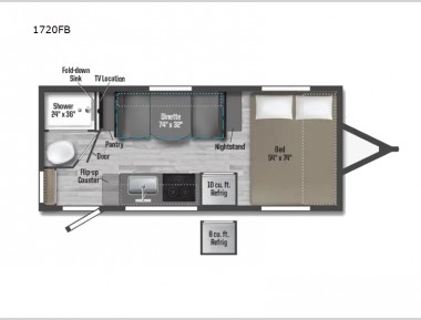 Winnebago Micro Minnie 1720FB Floorplan