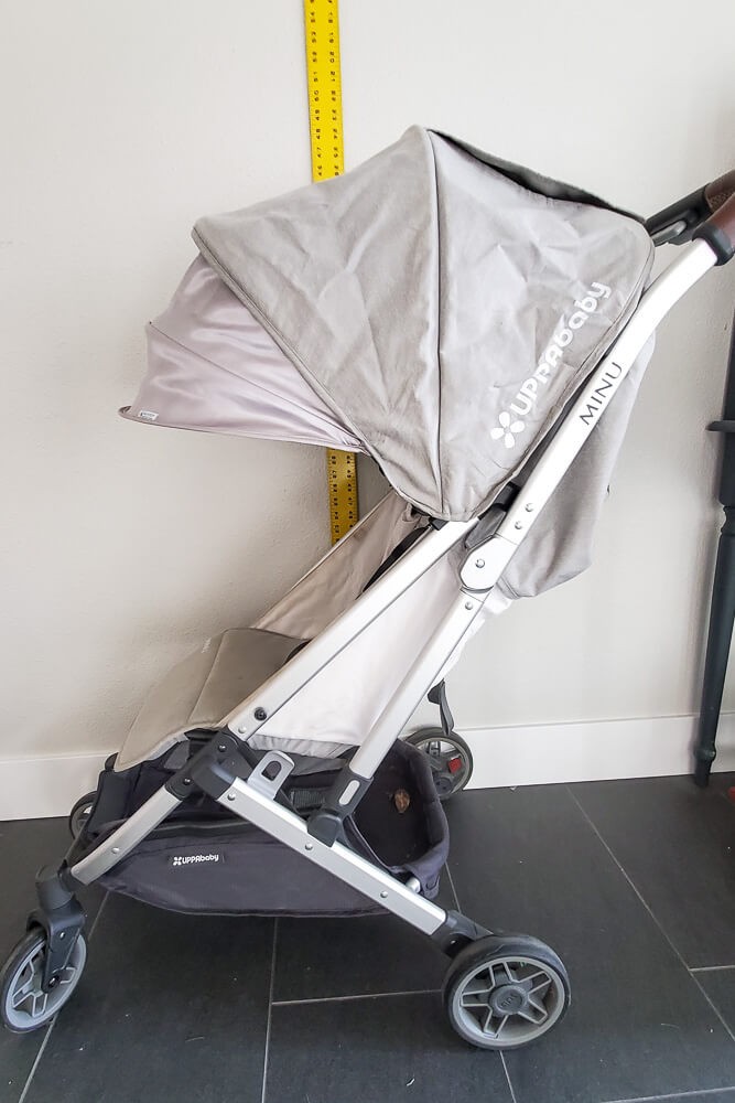 side view of unfolded uppababy minu