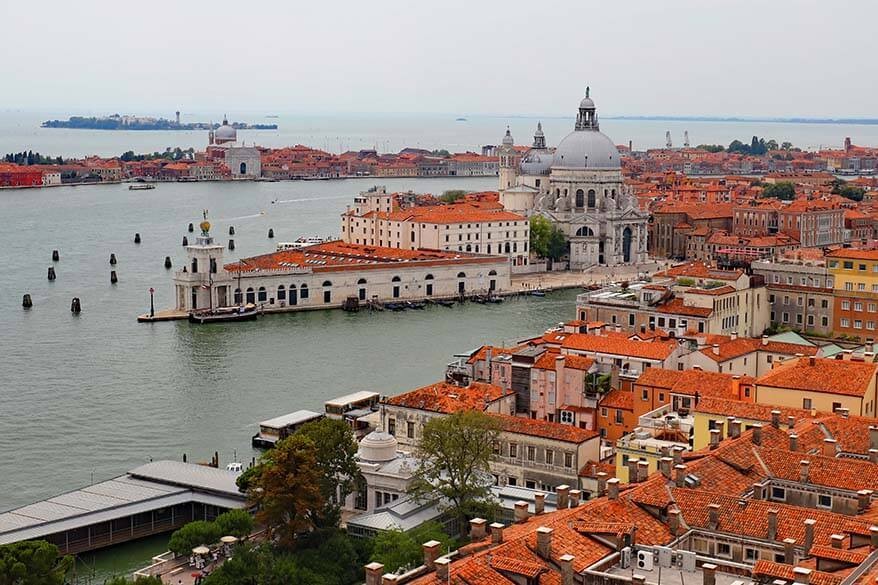 Venice Lagoon view from St. Mark's Campanile, Italy