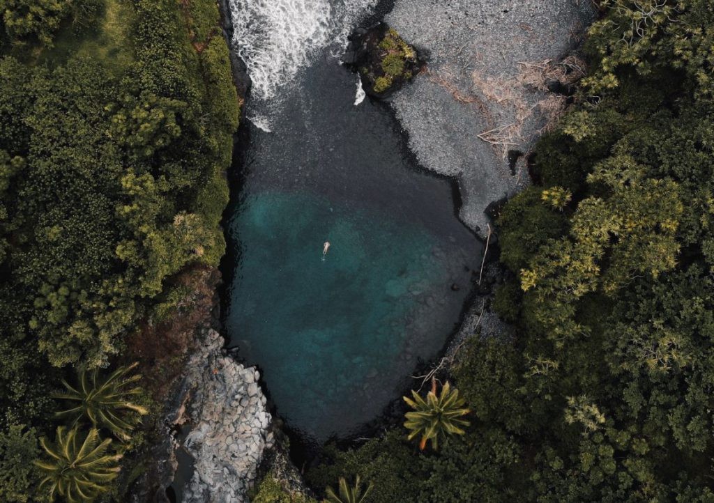 Scenic Venus Pools in Maui, Hawaii