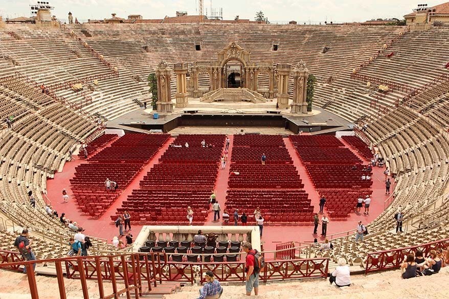 Verona Arena, a remarkably preserved Roman amphitheater in Verona, Italy