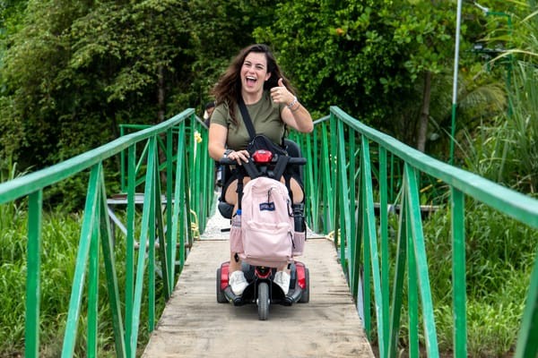 Wheelchair user enjoying an accessible vacation package in Costa Rica with Wheel the World