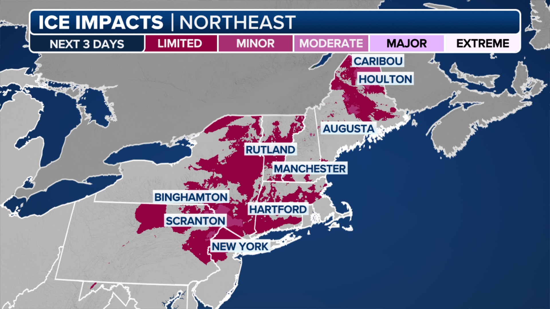 Freezing Rain forecast Friday night.